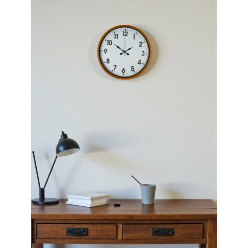 Zentime 36 Cm Orange Decorative Wall Clock