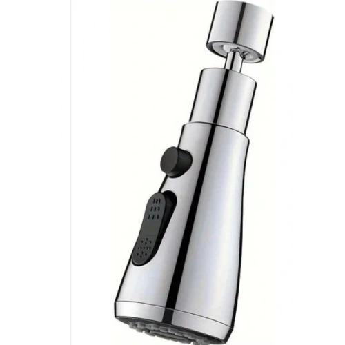 360 DERECE DÖNEBİLEN- 3 MOD  KROM YAĞMUR PÜSKÜRTME BORULU KUBAR MUSLUK UCU  (5365)