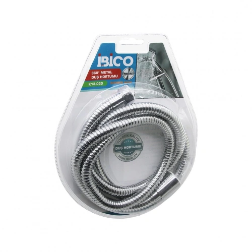 360 DERECE - METAL  DUŞ HORTUMU  1.5MT   VAKUMLU AMBALAJ   ANTİ TWİST=DOLANMAZ-KIVRILMAZ-KOPMAZ (5365)