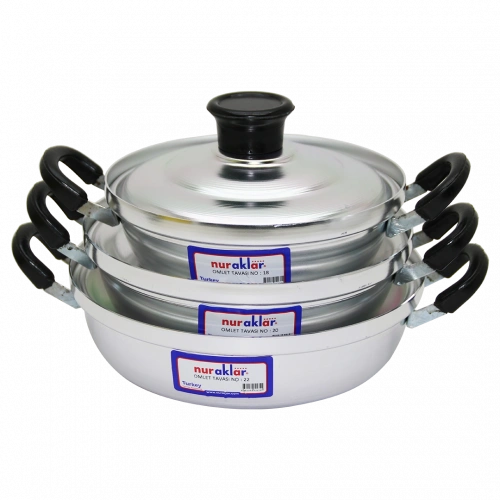 3LÜ ALÜMİNYUM OMLET SET NO-18-20-22 (5365)