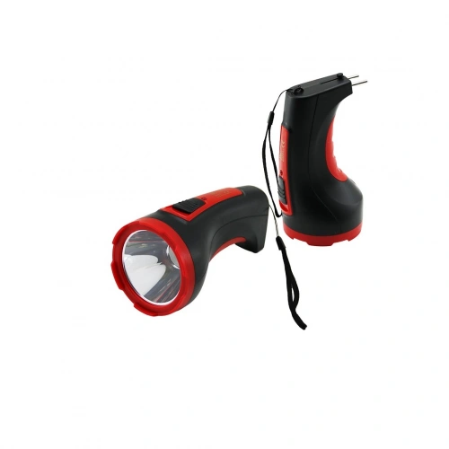 3W TEK LED BOMBELİ GÖVDE FİŞ ŞARJLI EL FENERİ UZUN MESAFELİ (5365)