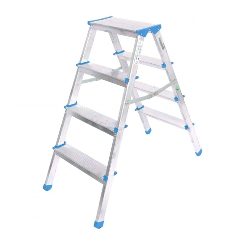 4+4 ÇİFT BASAMAKLI ALÜMİNYUM METAL MERDİVEN YÜKSEKLİK = 92CM BAŞ GENİŞLİK = 8CM (5365)