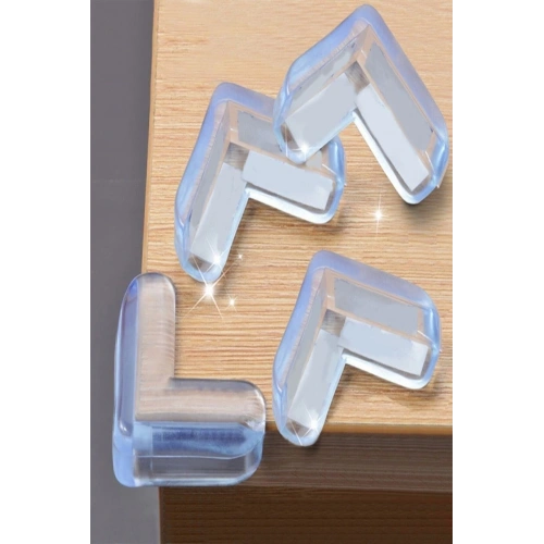 4 lü Masa Sehpa Köşe Koruyucu Silikon- Çocuk Koruma Aparatı (5365)