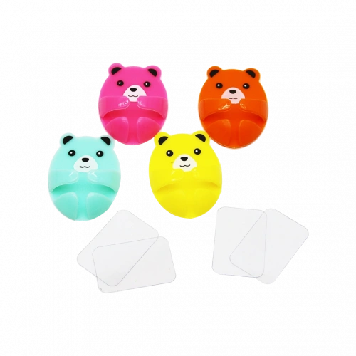 4 PARÇA  RENKLİ BÜYÜK AYICIK KABLO TUTACAK (5365)