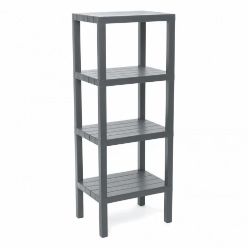 4 RAFLI GRİ MODÜLER ÜNİTE PLASTİK 38x29x100 cm (5365)