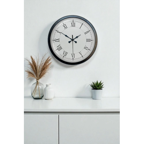 40 cm Siyah Metal Retro Duvar Saati