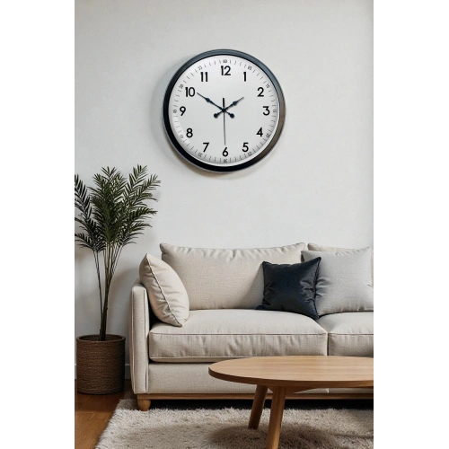 Zentime 40 Cm Black Elegant Wall Clock