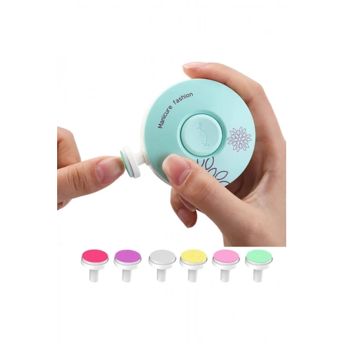 6 Başlıklı Pilli Tırnak Törpüsü ( Bebekler Kullanılabilir )  (5365)