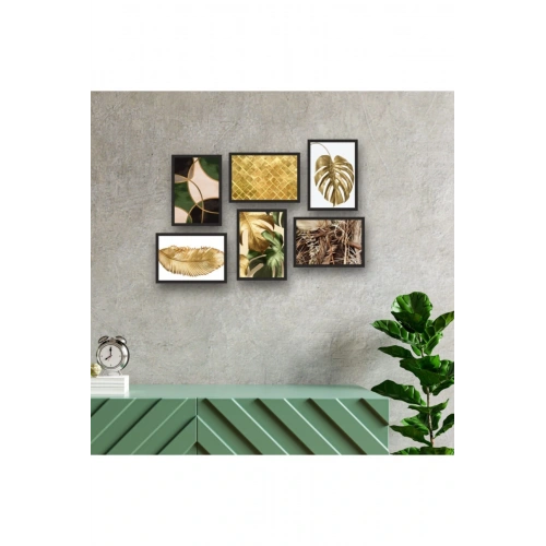6 Parça Çerçeve Görünümlü Mdf Tablo Seti 148 x 206