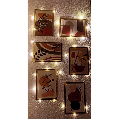 6 Parça Çerçeveli Mdf Tablo 15 x 20