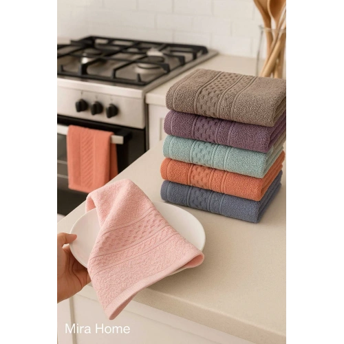 6 Parça Mutfak Havlusu Seti %100 Pamuklu Begüm