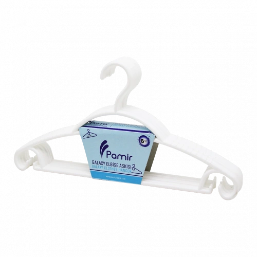 6 PARÇA  PLASTİK GALAXY ELBİSE ASKISI (5365)