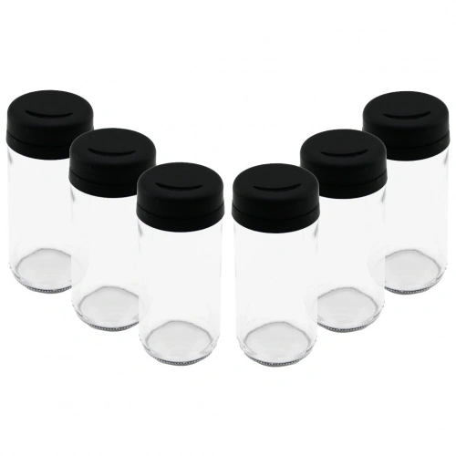 6 PCS CAM - 225ML BAHARATLIK - TUZLUK PLASTİK KAPAK (5365)