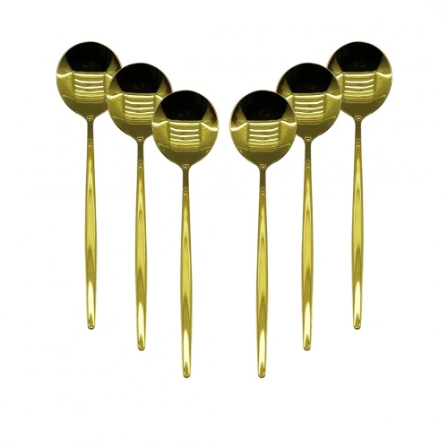 6 PCS GOLD YEMEK KAŞIK SETİ (5365)