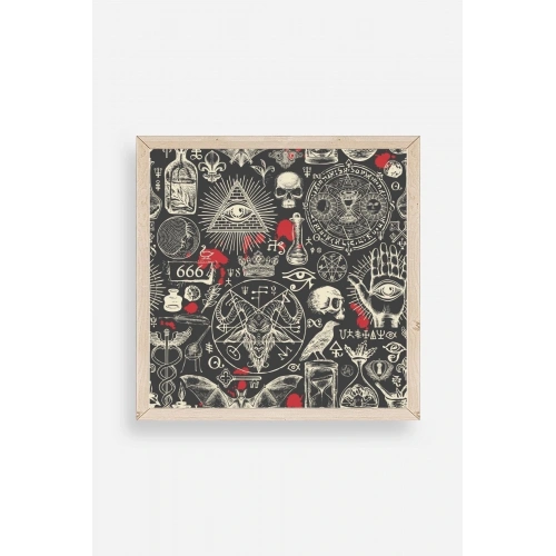 666 Ahşap Çerçeveli Tablo 50 x 50