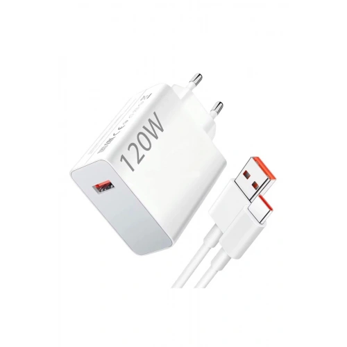⚡ 120W Hızlı Şarj Adaptörü + Type-C Kablosu | Süper Hızlı Şarj Cihazı 1 metre