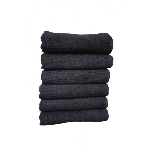 6-Piece Pack Non-Stick Microfiber Hand/Face/Sports/Barber Towel 50x90 cm