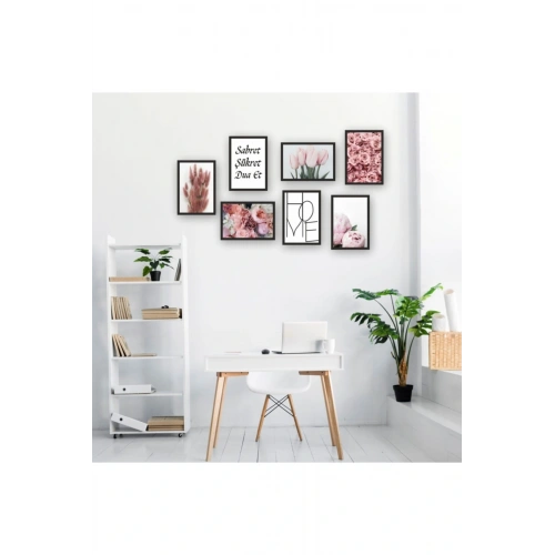 7 Parça Çerçeve Görünümlü Mdf Tablo Seti 148 x 206