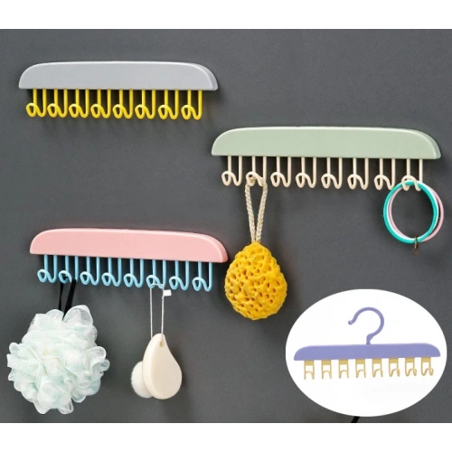 8 Kancalı Çok Amaçlı Yapışkanlı Askı (5365)