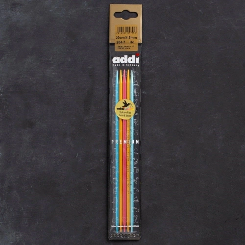 Addi Colibri 4,5mm 20cm Renkli Çorap Şişi - 204-7