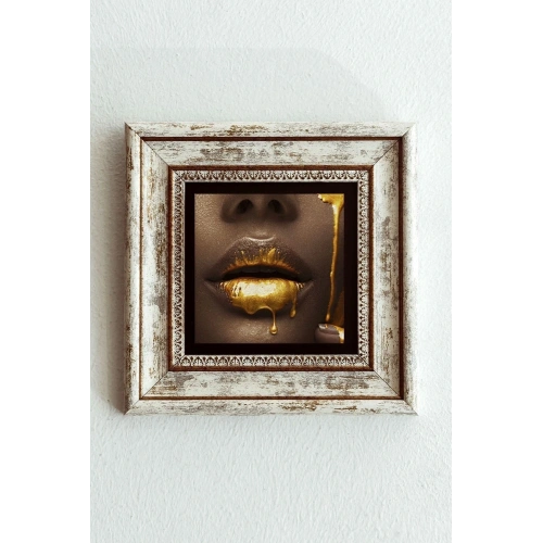 Afrikalı Kadın Çerçeveli Taş Tablo , Çerçeveli Taş Duvar Dekoru-enkcrcvtbl-00112 20 cm