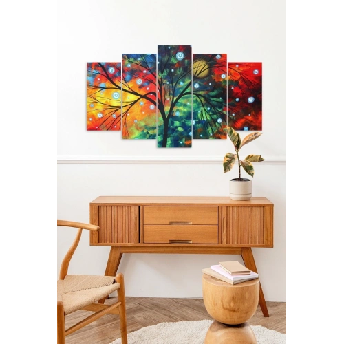 Ağaç ve Düşler 5 Parçalı Mdf Tablo 60 x 100