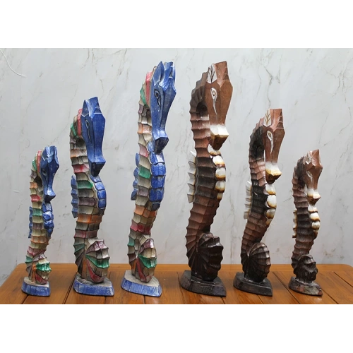 Wooden 3-Piece Seahorse