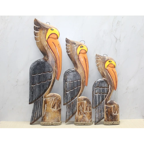 Wooden 3-Piece Pelican Set