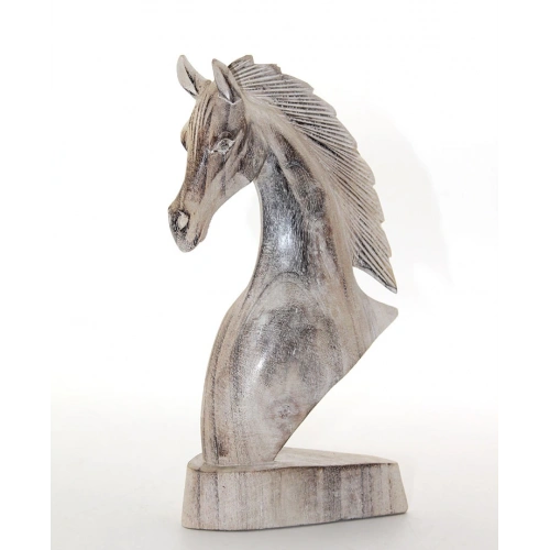 Wooden Horse Bust 25 cm