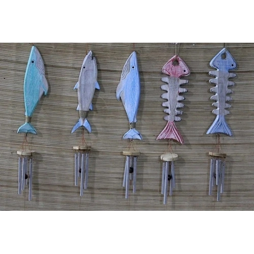 Ahşap Balıklı Metal Çan No:5