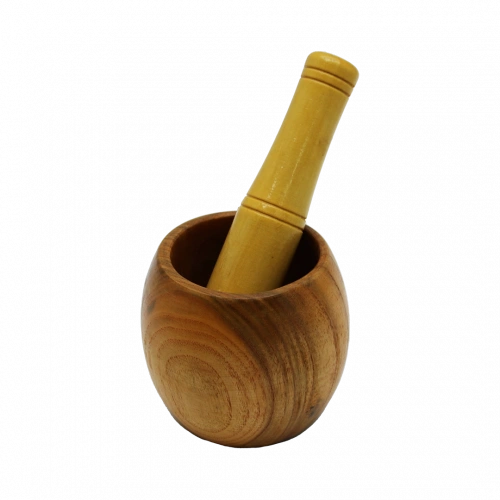 AHŞAP BAMBU HAVAN SARIMSAK DÖVECEK ÇAP: 8CM--DERİNLİK:5.5CM--YÜKSEKLİK:9.5CM (5365)