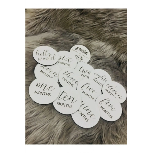 Ahşap Bebek Anı Kartı İngilizce 13lü