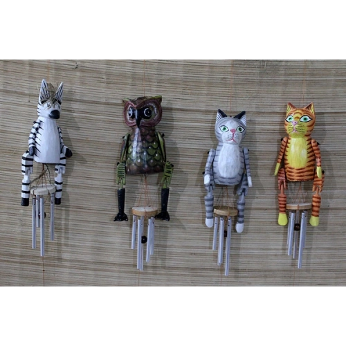 Wooden Animal Figured Wind Chime Model 2