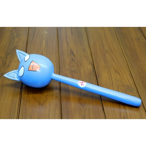 Ahşap Kedili Marakas Tekli Model 1