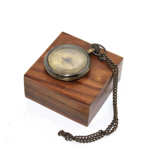 Wooden Box Brass Pendulum Clock Model 11