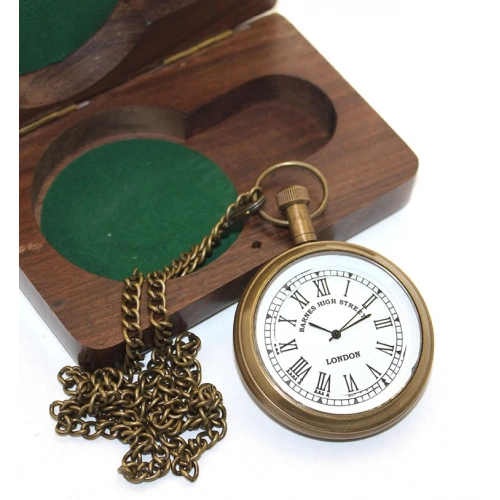 Wooden Box Brass Pendulum Clock Model 4