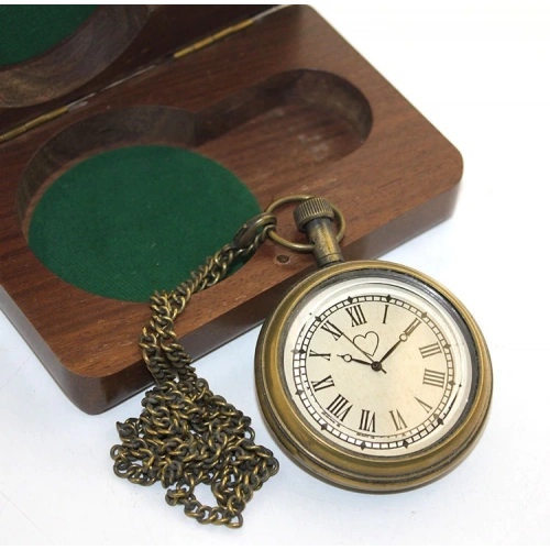 Wooden Box Brass Pendulum Clock Model 5