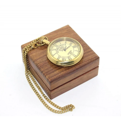 Wooden Box Brass Pendulum Clock Model 9