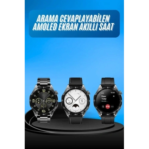 Akıllı Saat 3 Kordonlu 5.0 Bluetooth Android Ve İos Uyumlu