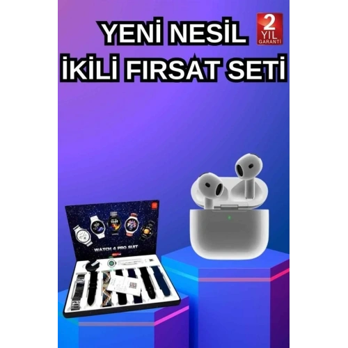 Akıllı Saat Ve Bluetooth Kulaklık Seti Amoled Ekran