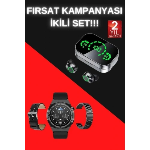 Akıllı Saat Ve Bluetooth Kulaklık Seti Uzun Pil Ömrü