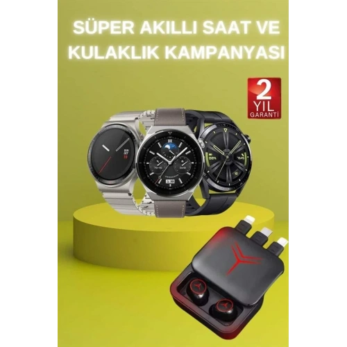 Akıllı Saat Ve Kulaklık Seti Bluetooth 5.1 Uyumlu