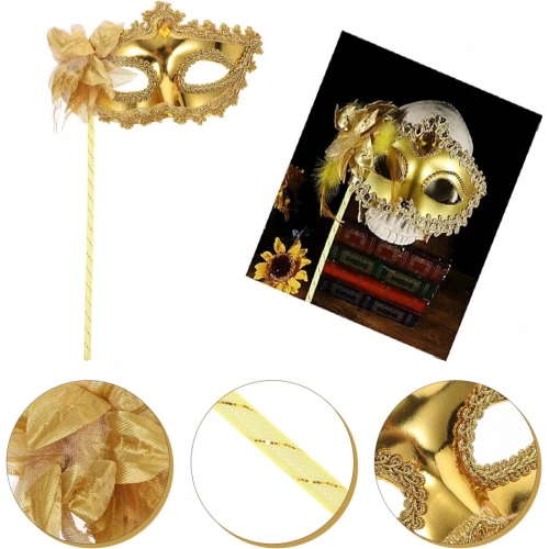 Golden Sparkly Selfie Photo Mask