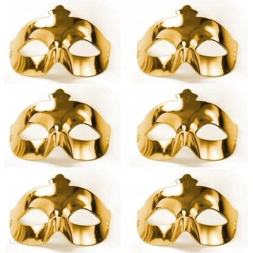 Gold Metalized Color Plain Masquerade Party Mask