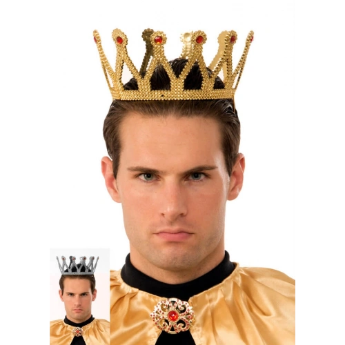 Altın Renk Çocuk ve Yetişkin Uyumlu Kral Tacı (5365)