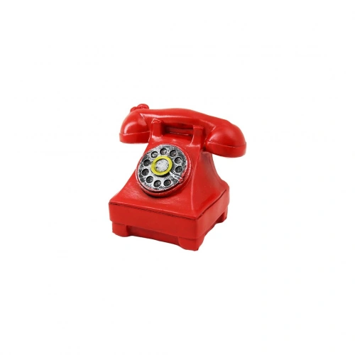 ANKESÖRLÜ TELEFON VİNTAGE DEKORATİF BİBLO 12X7.5CM REÇİNE (5365)