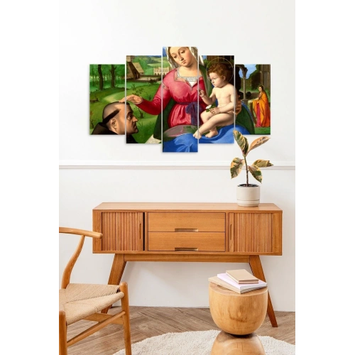 Anne ve Bebek 5 Parçalı Mdf Tablo 60 x 100