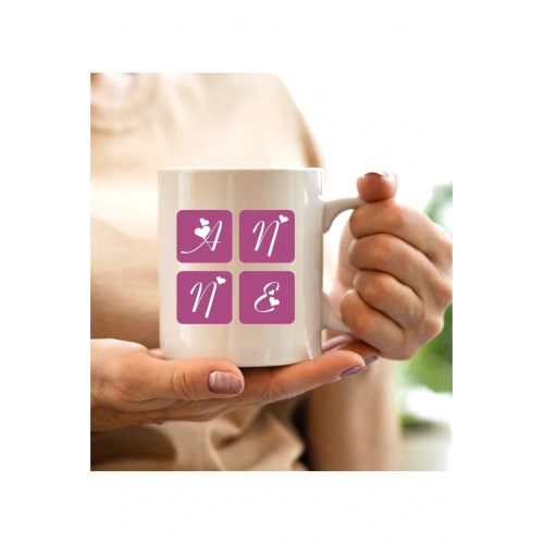 Anneler Günü Harf Model Baskılı Kupa Bardak