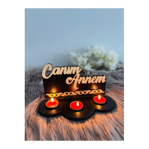 Anneler Gününe Özel 3lü Mumluk