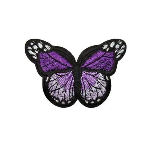 Aplike Ütü İle Yapışan Kelebek Mor Arma 7x5 cm